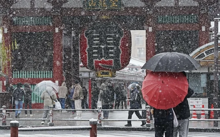 Обильные снегопады обрушились на Японию, вызвав нарушения в транспортной системе